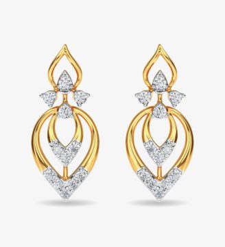 Beautiful Diamond Stud Eulla Earring Rose Gold
